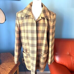 Vintage D’Allaird’s Pure Wool Prince of Wales plaid blazer made in Canada EUC